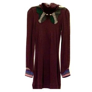 Custo Barcelona Purple Sheer Dress